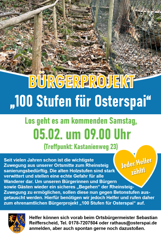 100 Stufen für Osterspai