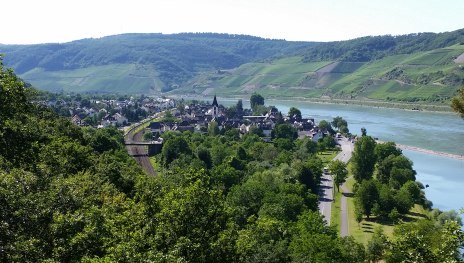 Ausblick vom Hexenköpfl auf Osterspai | © Sebastian Reifferscheid