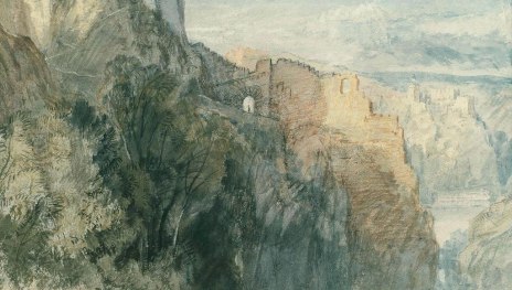 Fu&szlig;weg zur Burg Katz, Blick auf Burg Rheinfels | &copy; akg-images