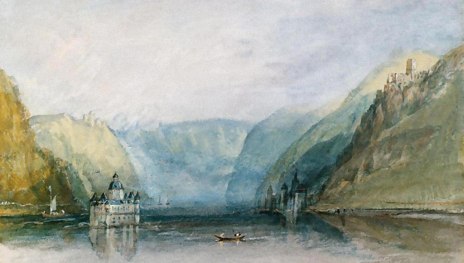 Fu&szlig;weg kurz vor Kaub (in Richtung Bingen), Blick a | &copy; Agnew's, London / Bridgeman Images