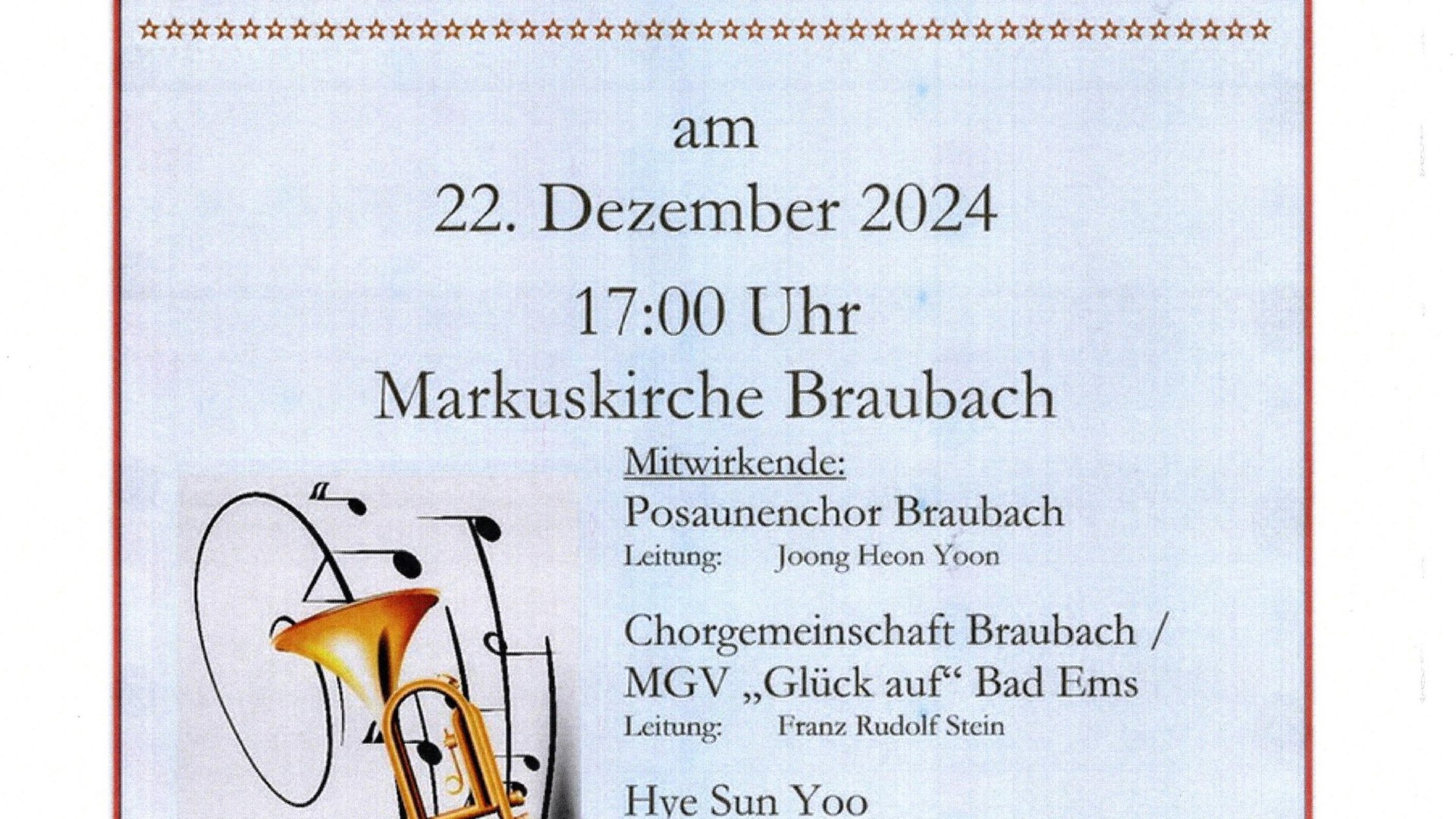 Weihnachtskonzert | © Evangelische Kirchengemeinde Braubach Weihnachtskonzert | © Evangelische Kirchengemeinde Braubach
